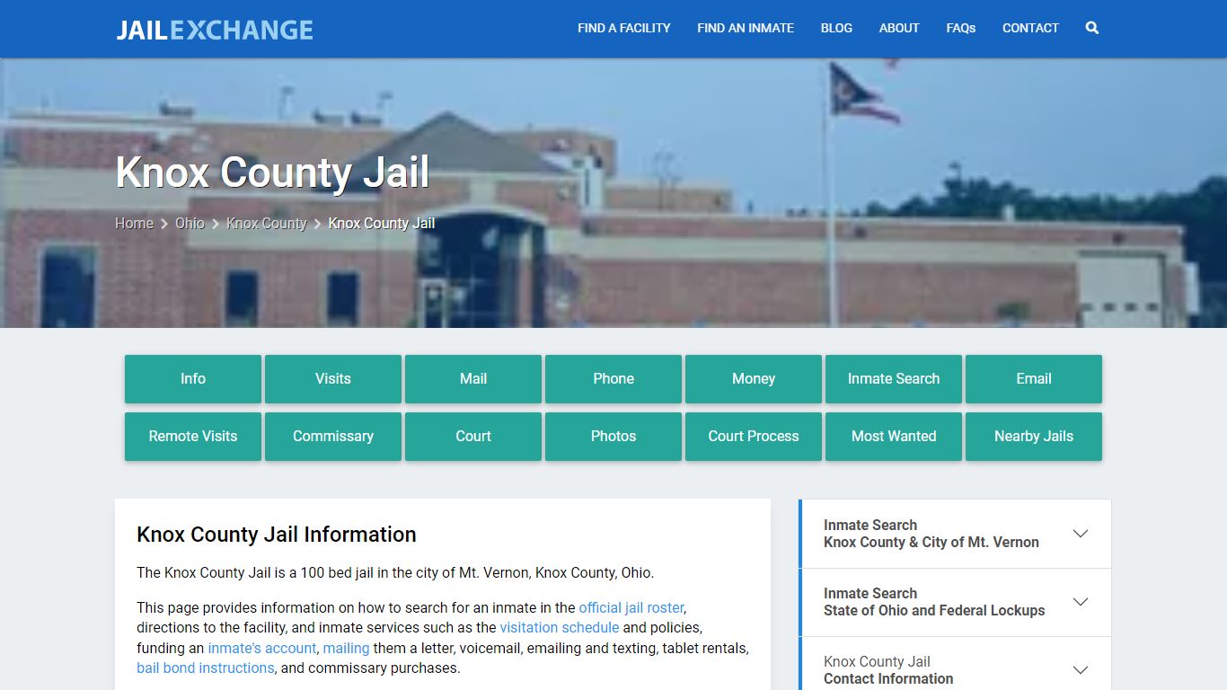 Knox County Jail, OH Inmate Search, Information